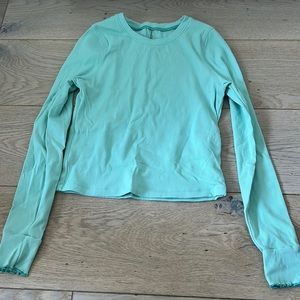 green/blue outdoor voices long sleeve